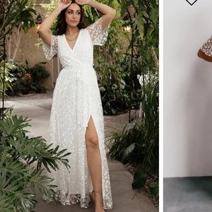 Baltic Born Marseille Embossed Maxi Dress - NWT, white